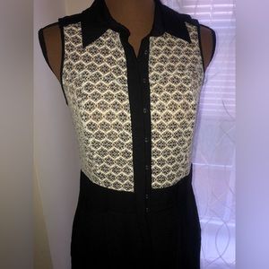 t.l.h by Hype Black/white lace dress w/pockets